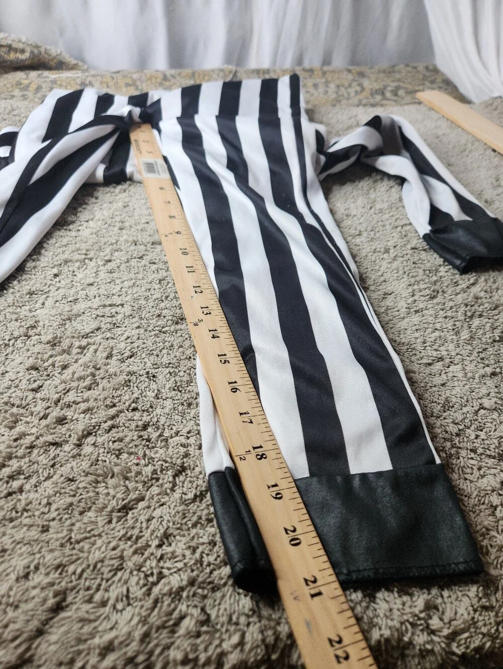 Kid's Beetlejuice Stripe Jumpsuit Halloween Costume size M